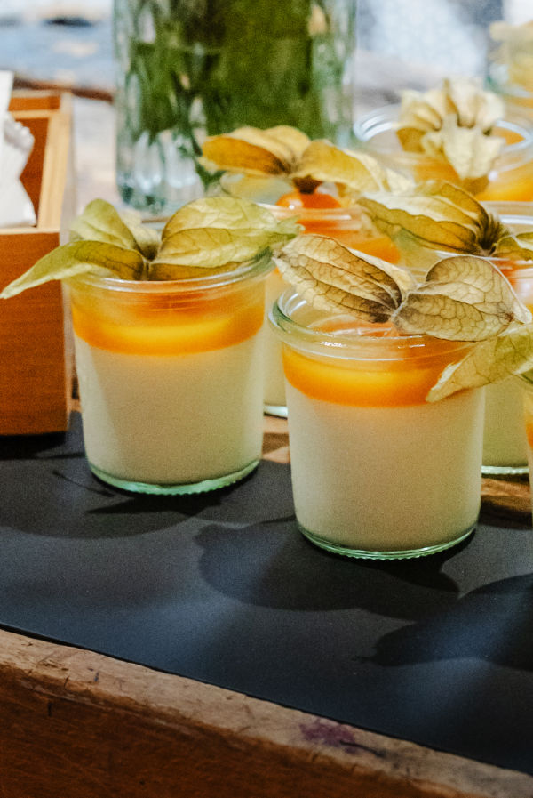 business lunch catering dessert